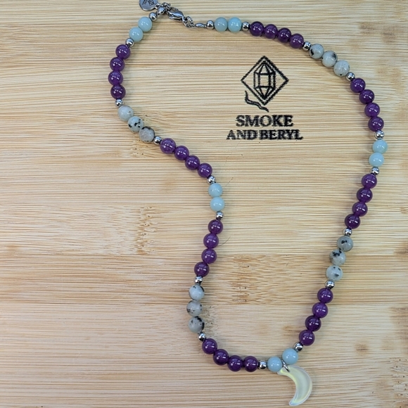 New Celestial Gemstone Artisan Necklace D102 - Picture 3 of 7